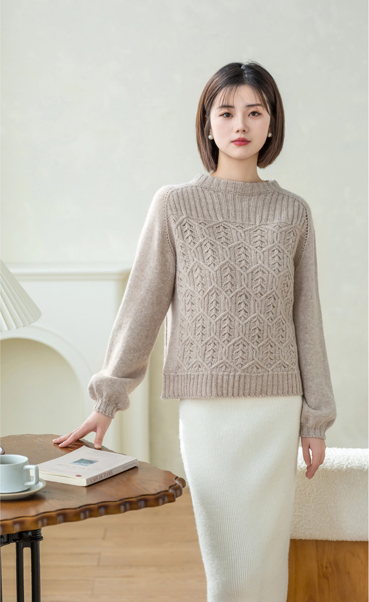 Wheat Ceramic Pullover Knit Pattern