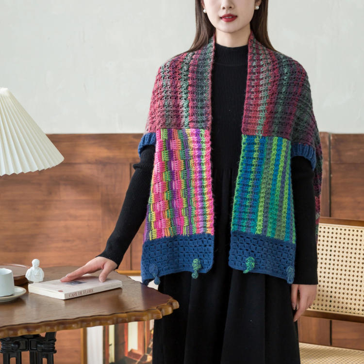 Modèle de châle Fusheng au crochet