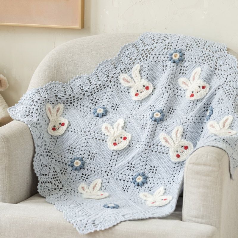 Bunny Patchwork Blanket Crochet Pattern