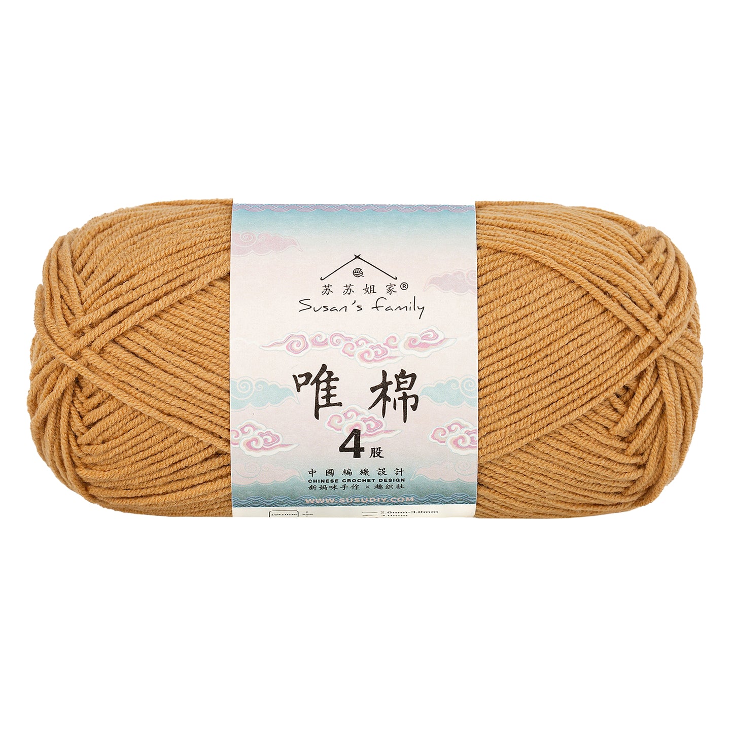 Combed Cotton 4 ply 1 pack- 60 Cotton 40 Acrylic Yarn | Susan's Family