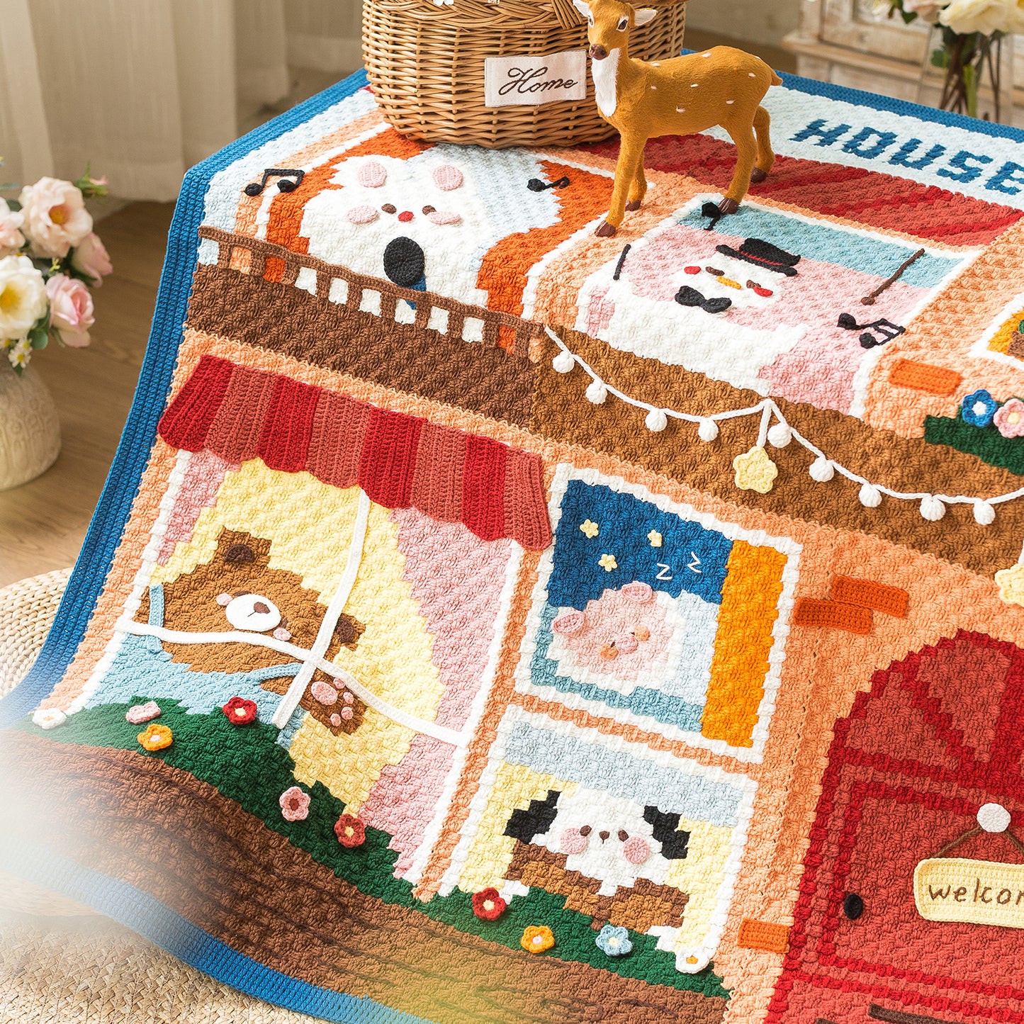 Animal Home Blanket Crochet Yarn Kit | Susan's Family