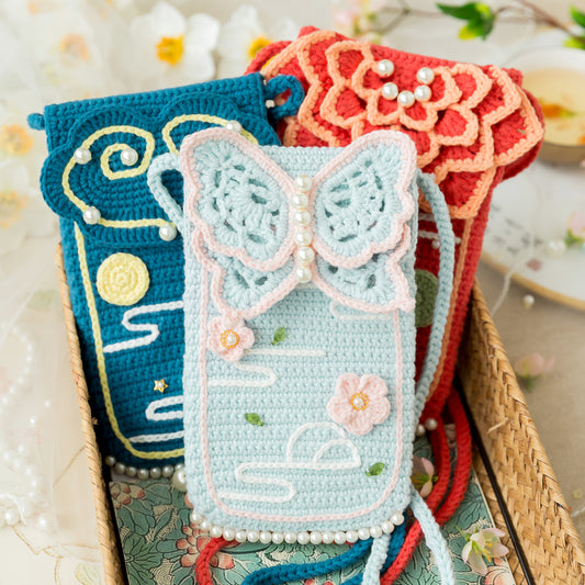 Auspicious Mobile Pocket Crochet Yarn Kit | Jiangnan Series | Susan's Family