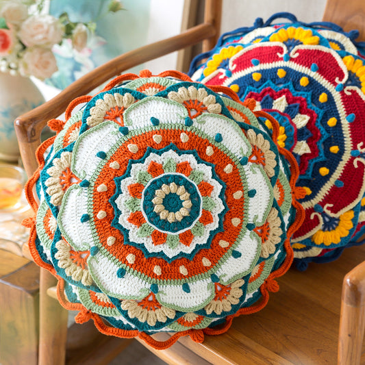 Lotus Jewel Pillow Case Crochet Yarn Kit | Susan's Family Chinese Aesthetics Cushion Cover