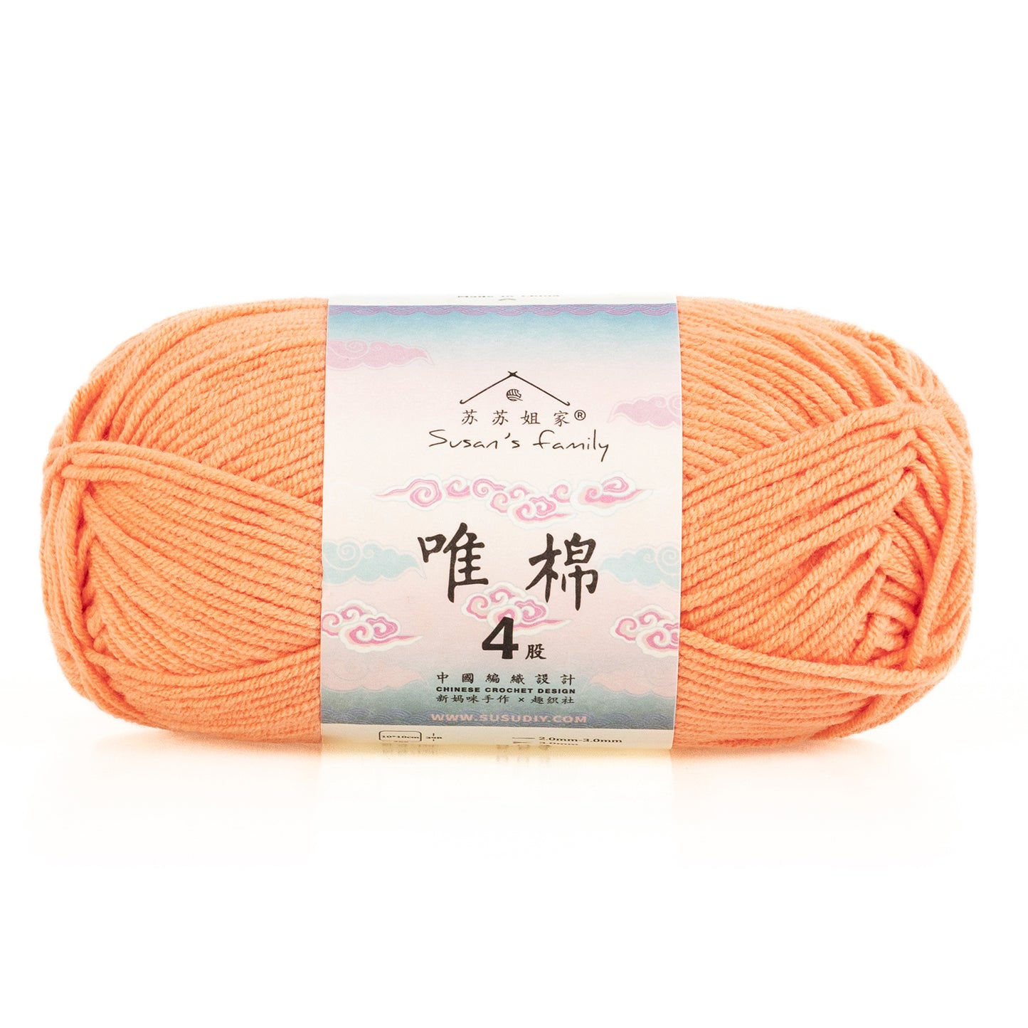 Combed Cotton 4 ply 1 pack- 60 Cotton 40 Acrylic Yarn | Susan's Family