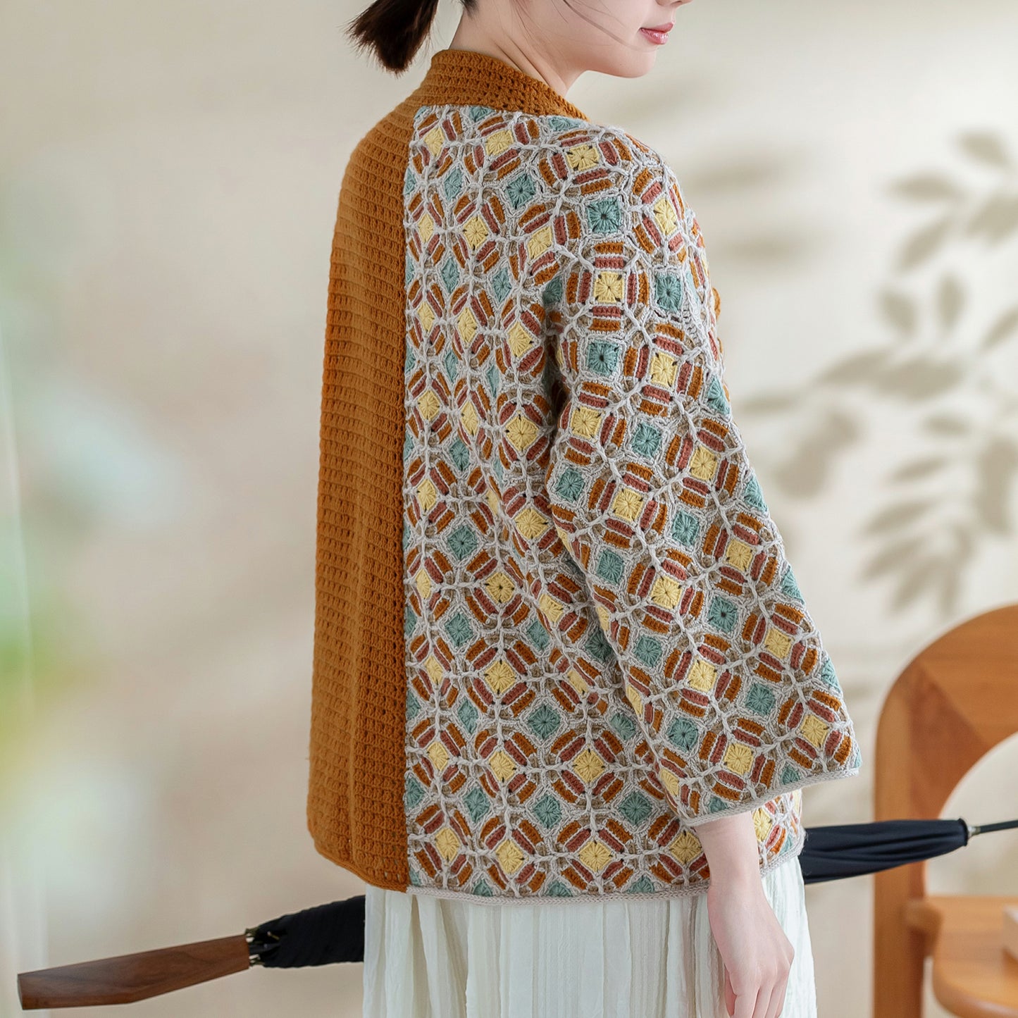 Ruyi Flower Blossom Cardigan Crochet Yarn Kit | Shi, Ci, Fu Series | Susan's Family