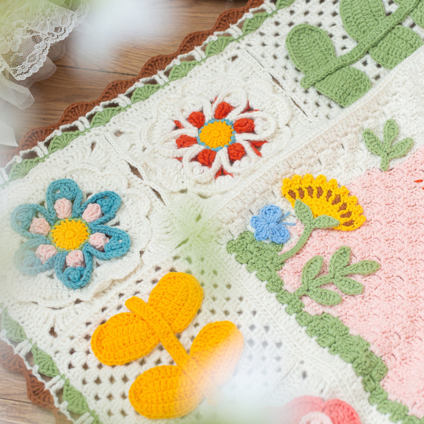 Animal Garden Blanket Crochet Yarn Kit | Susan's Family