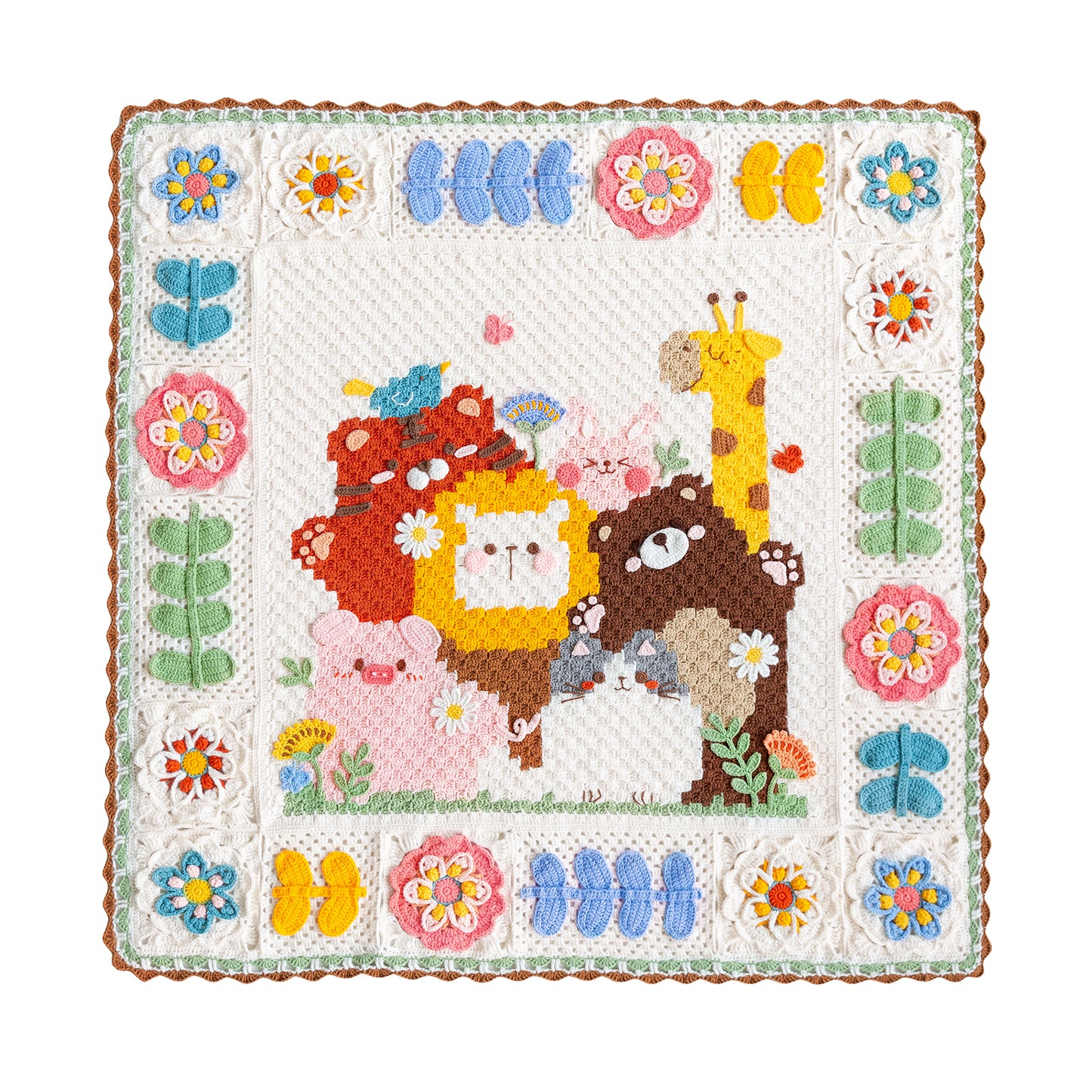 Animal Garden Blanket Crochet Yarn Kit | Susan's Family