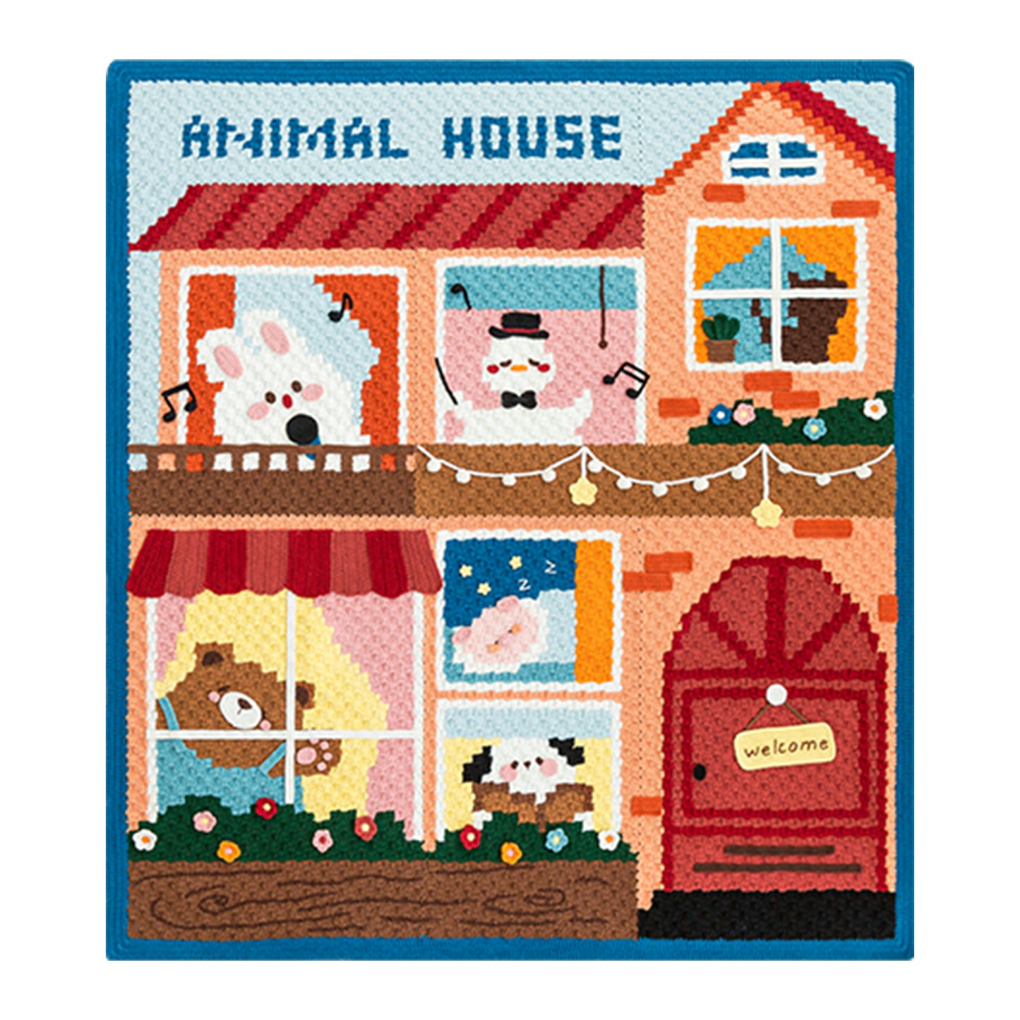 Animal Home Blanket Crochet Yarn Kit | Susan's Family