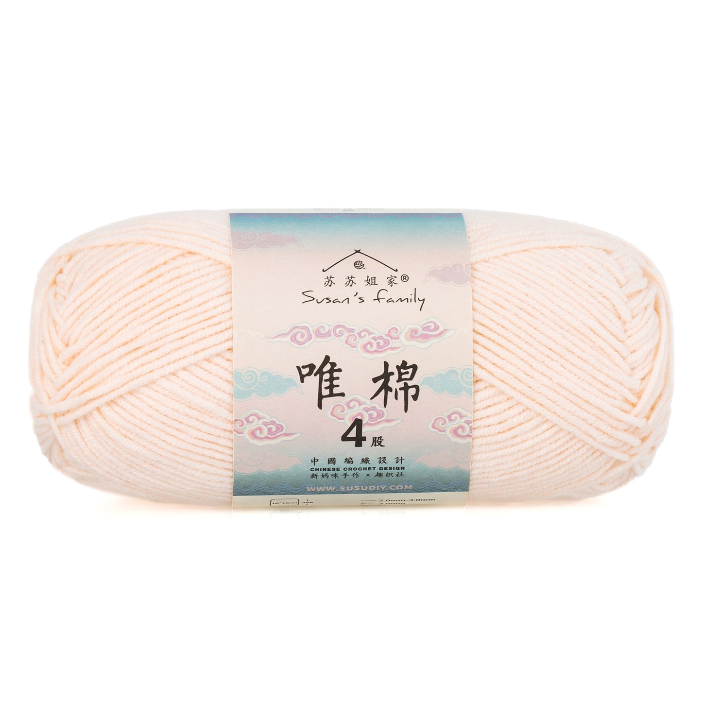 Combed Cotton 4 ply 1 pack- 60 Cotton 40 Acrylic Yarn | Susan's Family