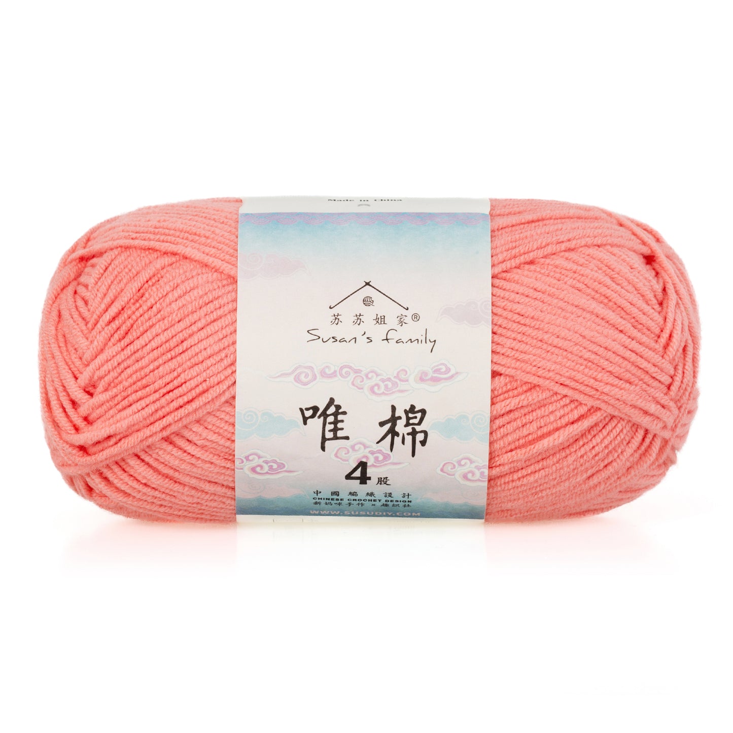 Combed Cotton 4 ply 1 pack- 60 Cotton 40 Acrylic Yarn | Susan's Family