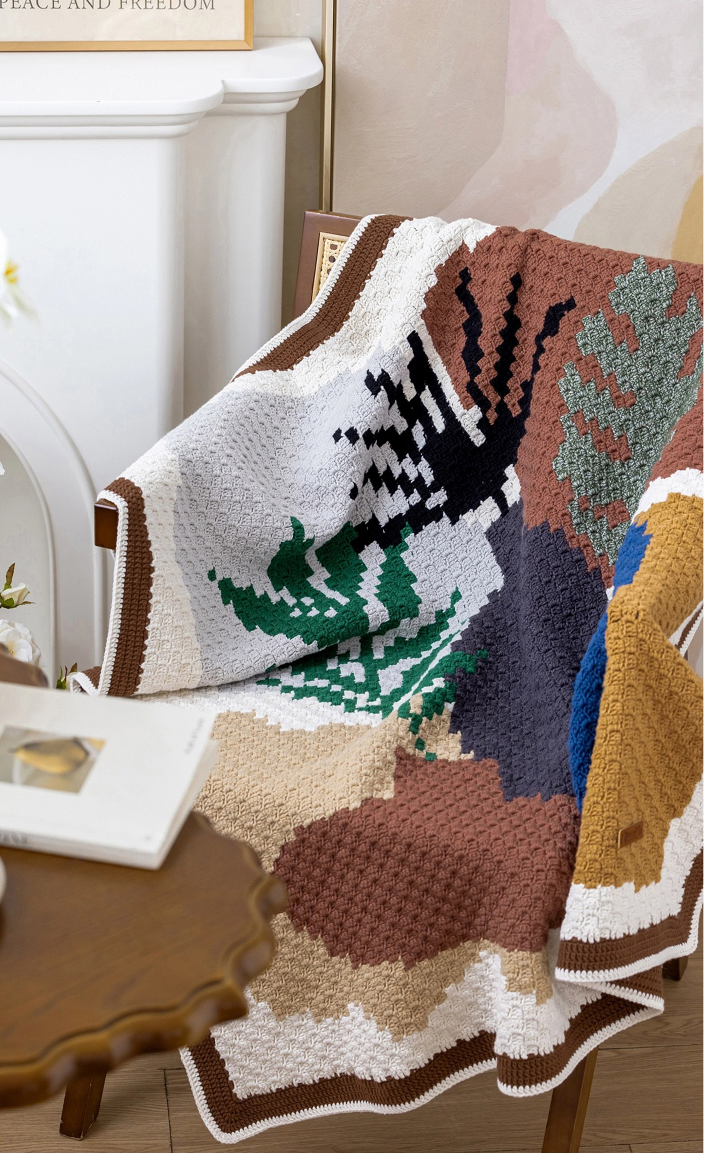 Plant Pixel Blanket Crochet Digital Pattern