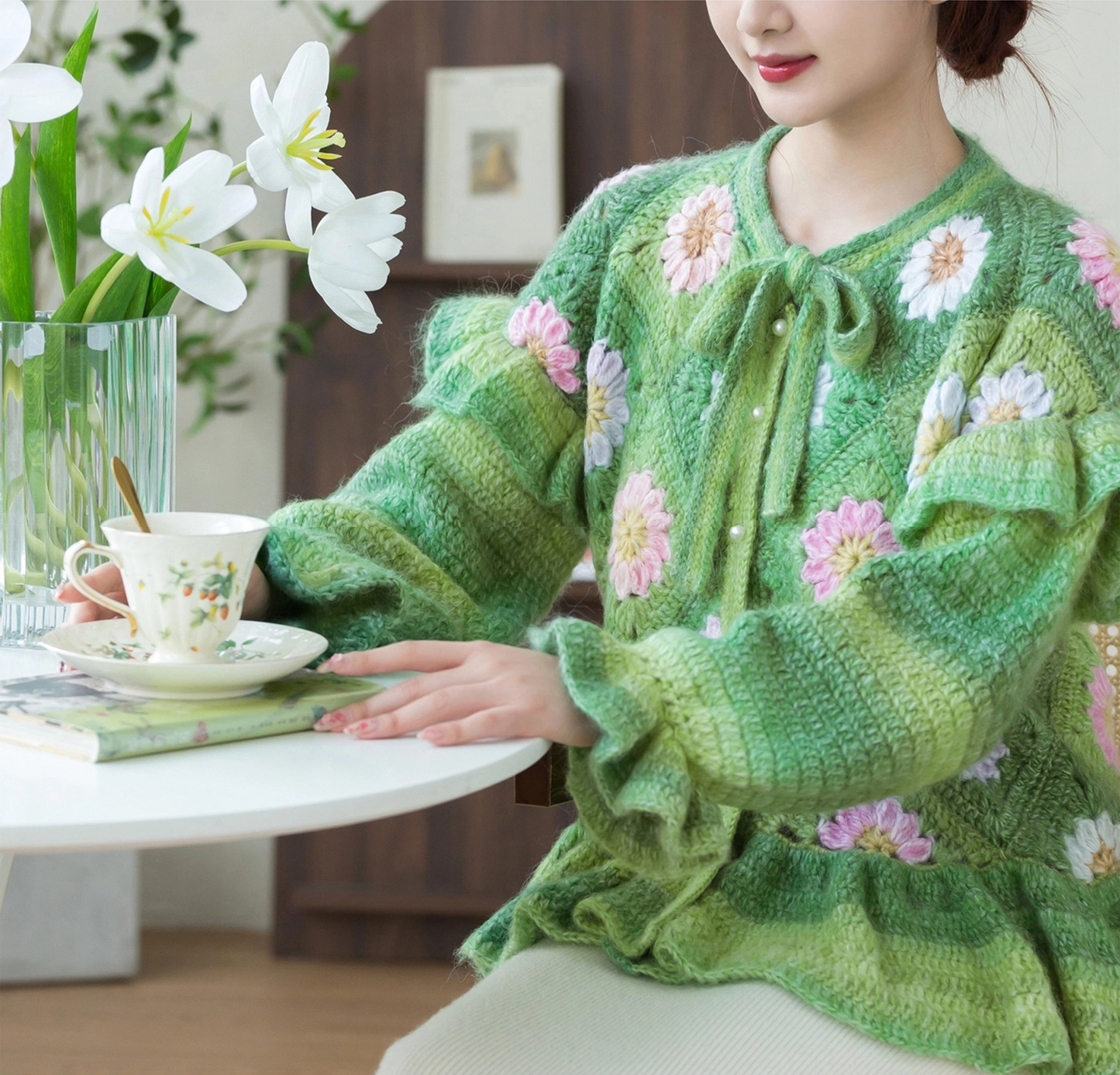 Dreamy Flower Blossom Cardigan Crochet Pattern