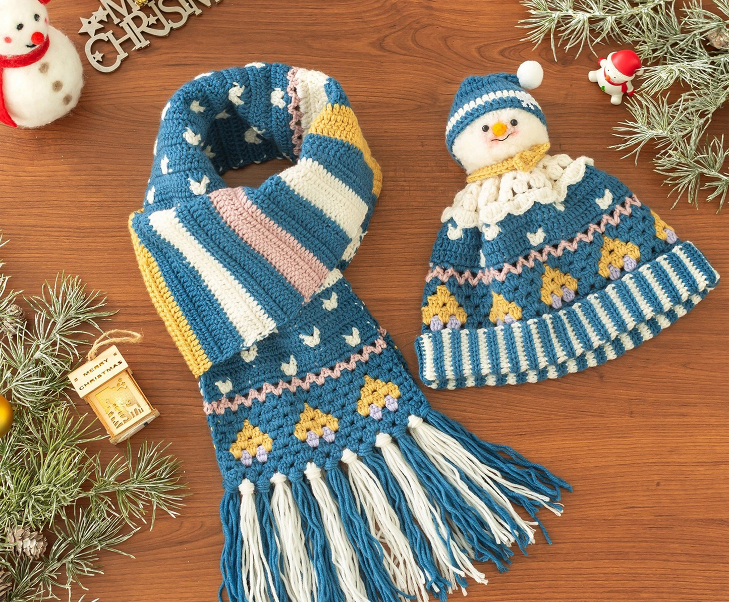 Snowman Winter Set Crochet Yarn Kit | Susan's Family