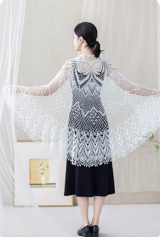 Peafowl Dance Shawl Crochet Yarn Kit | Chinese Aesthetics Series | Susan's Family