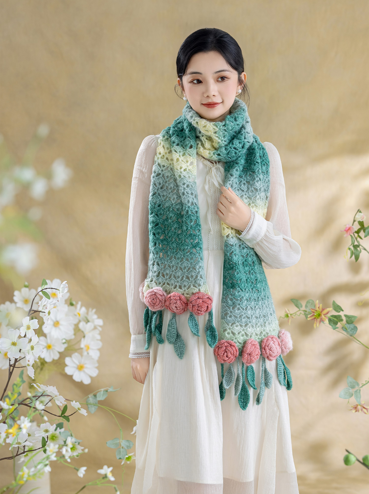 Winter Love Scarf Crochet Yarn Kit