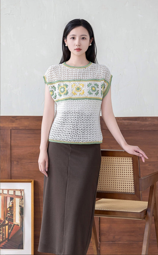 Long Summer Lace Cardigan Crochet Yarn Kit
