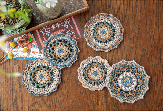 Patron de crochet pour dessous de verre « Happy Tea Time »