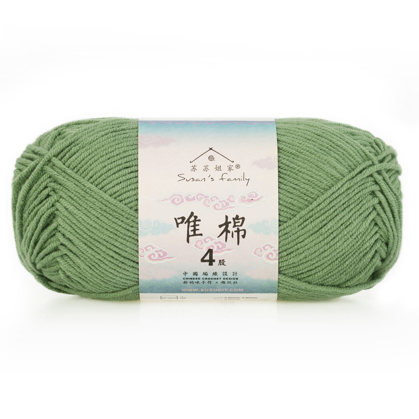 Combed Cotton 4 ply 1 pack- 60 Cotton 40 Acrylic Yarn | Susan's Family