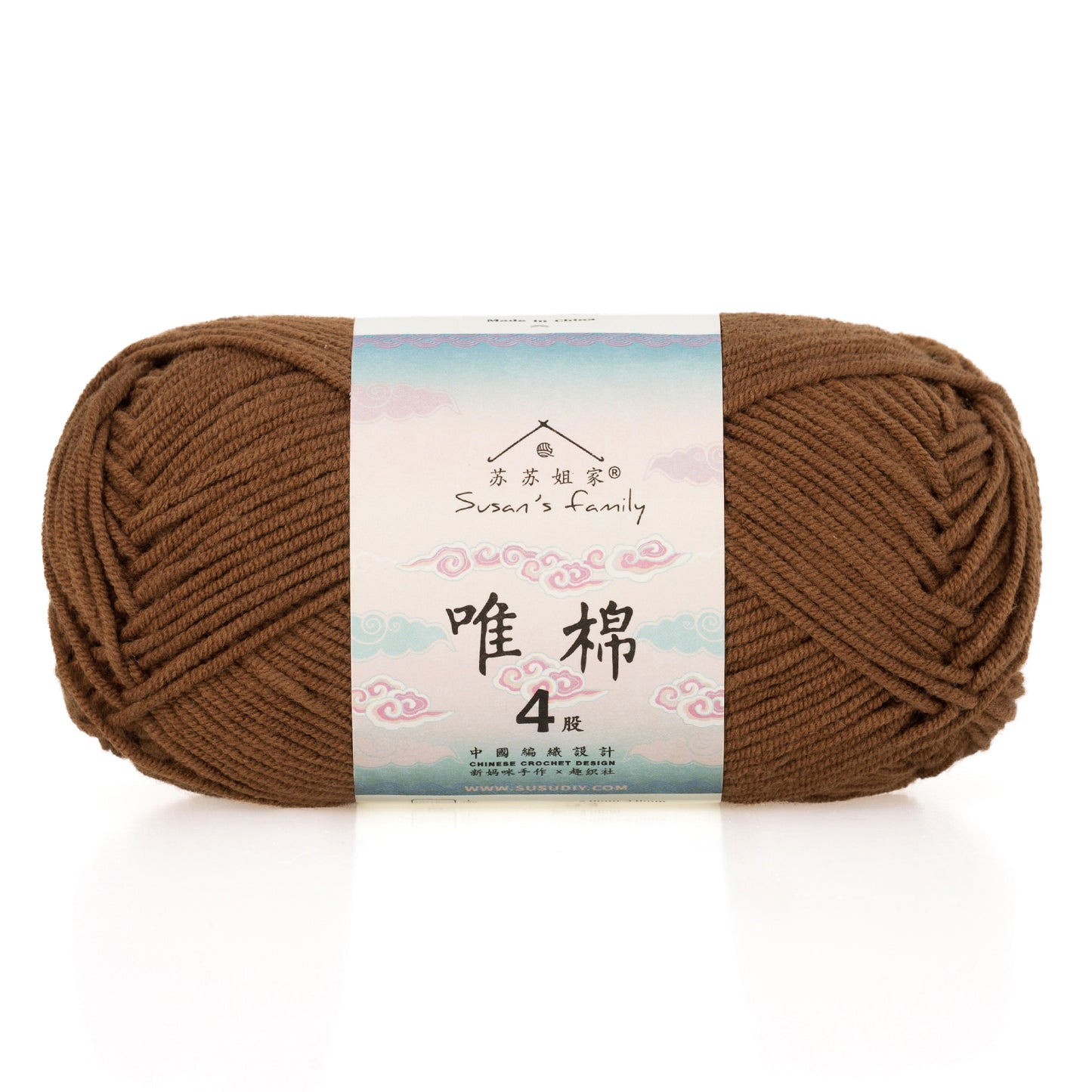 Combed Cotton 4 ply 1 pack- 60 Cotton 40 Acrylic Yarn | Susan's Family