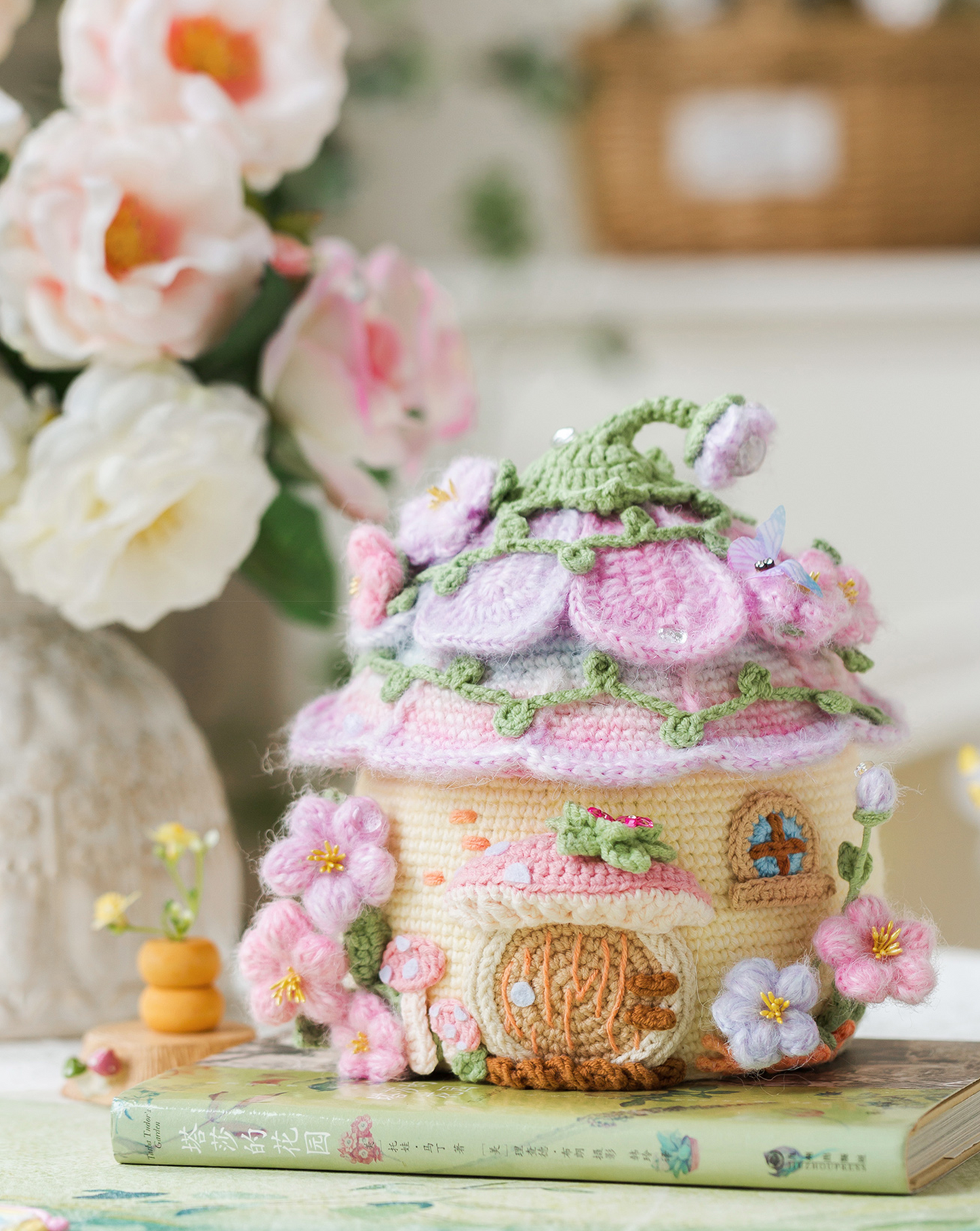 Fairy Tale Cottage Storage Box Crochet Yarn Kit | Forest Series | Susan's Family