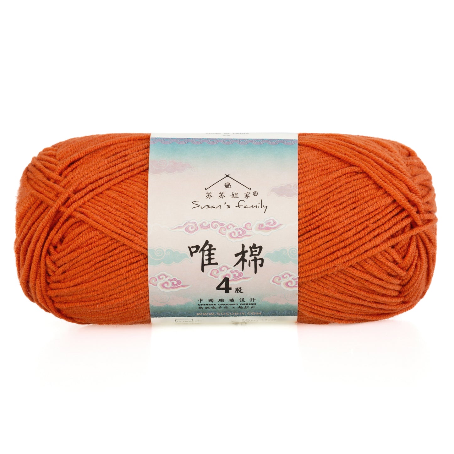 Combed Cotton 4 ply 1 pack- 60 Cotton 40 Acrylic Yarn | Susan's Family