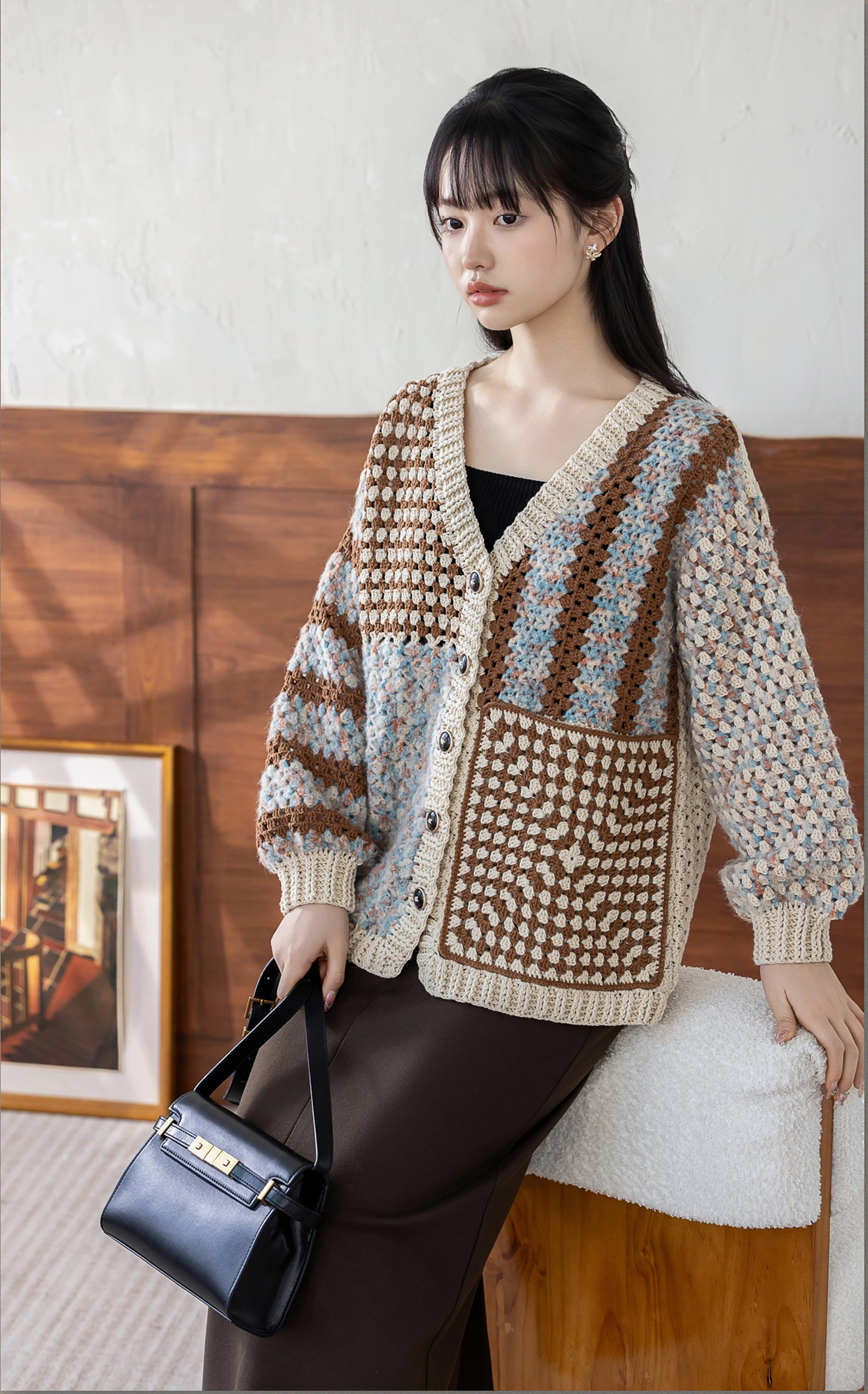 Ease Square Cardigan Crochet Pattern