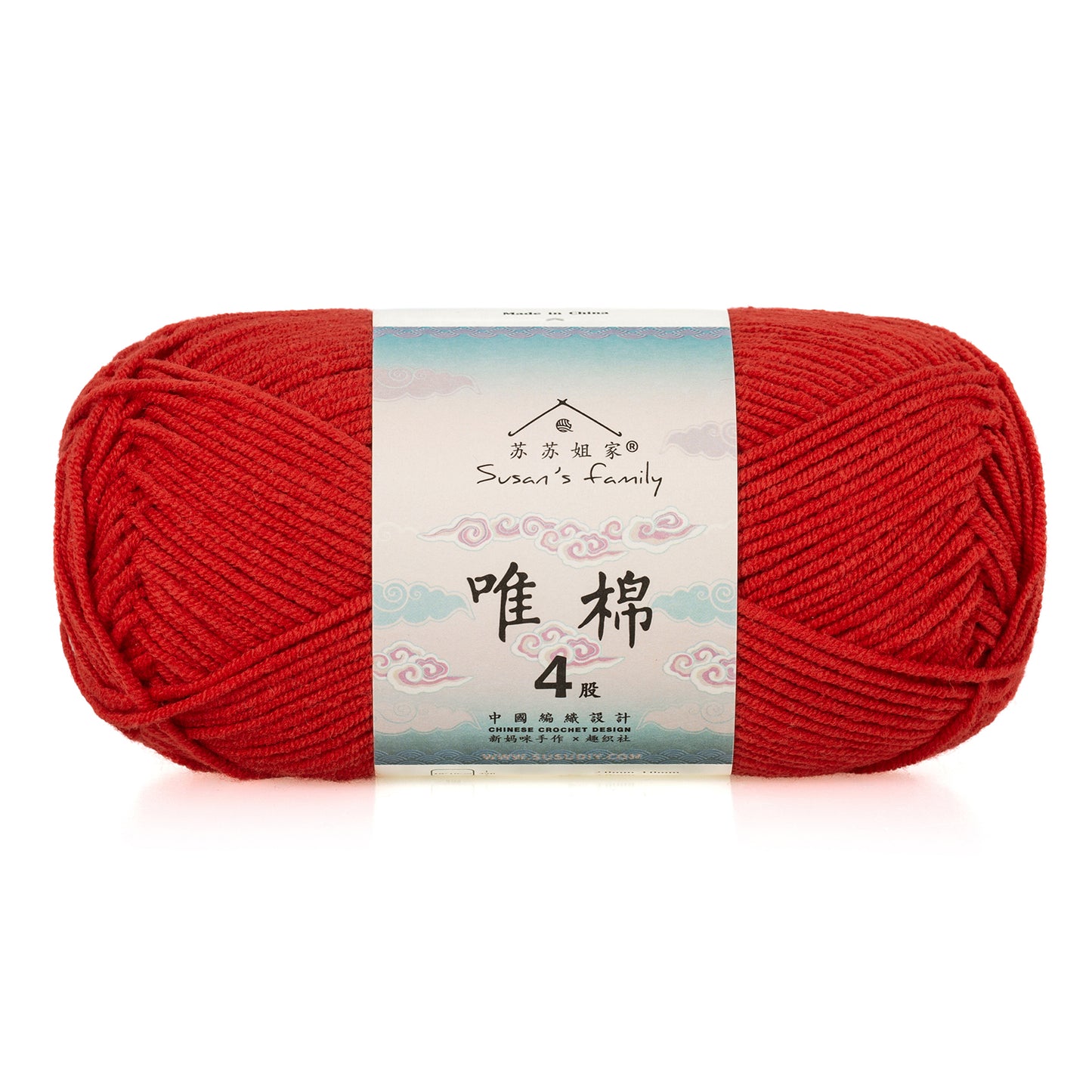 Combed Cotton 4 ply 1 pack- 60 Cotton 40 Acrylic Yarn | Susan's Family