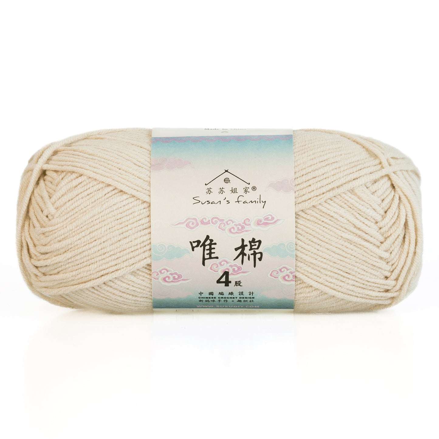 Combed Cotton 4 ply 1 pack- 60 Cotton 40 Acrylic Yarn | Susan's Family