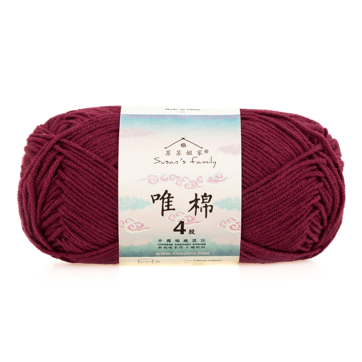 Combed Cotton 4 ply 1 pack- 60 Cotton 40 Acrylic Yarn | Susan's Family