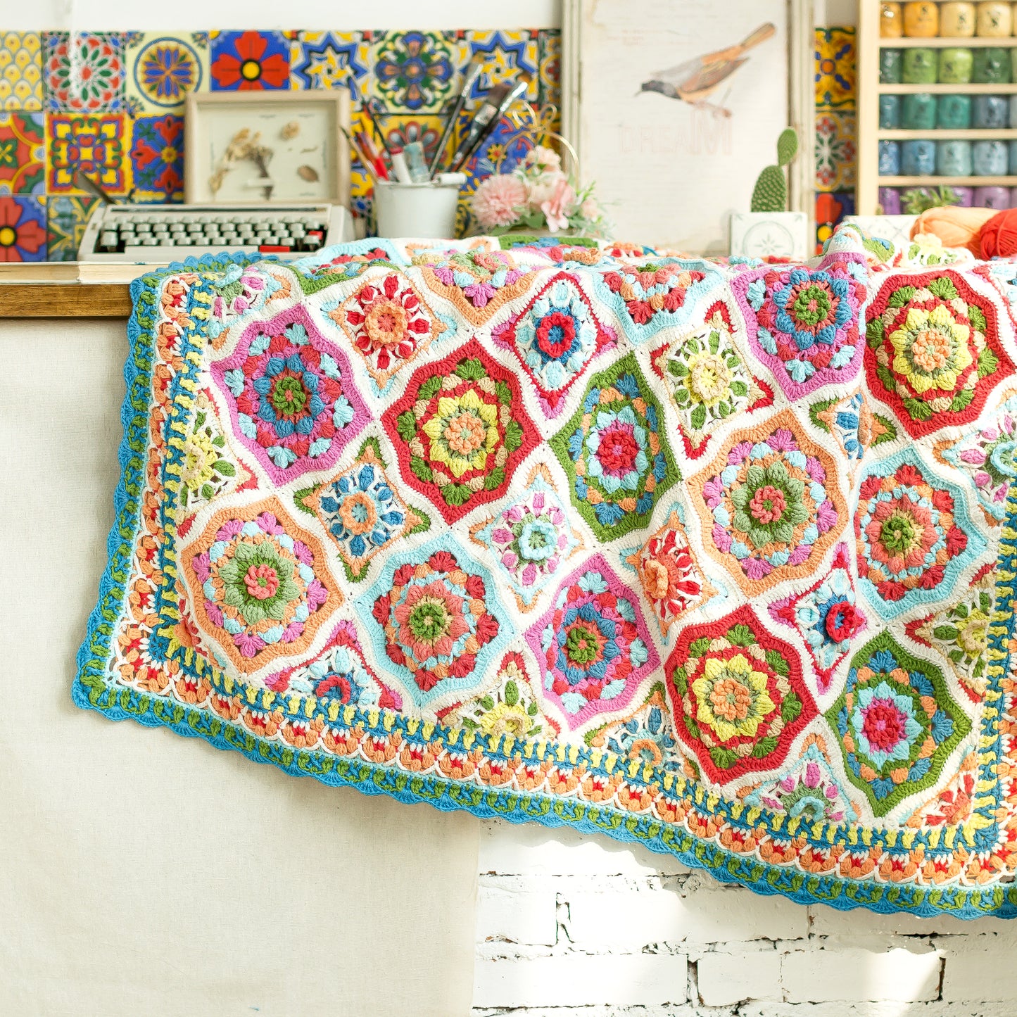 Morocco Zellige Patchwork Blanket Digital Pattern