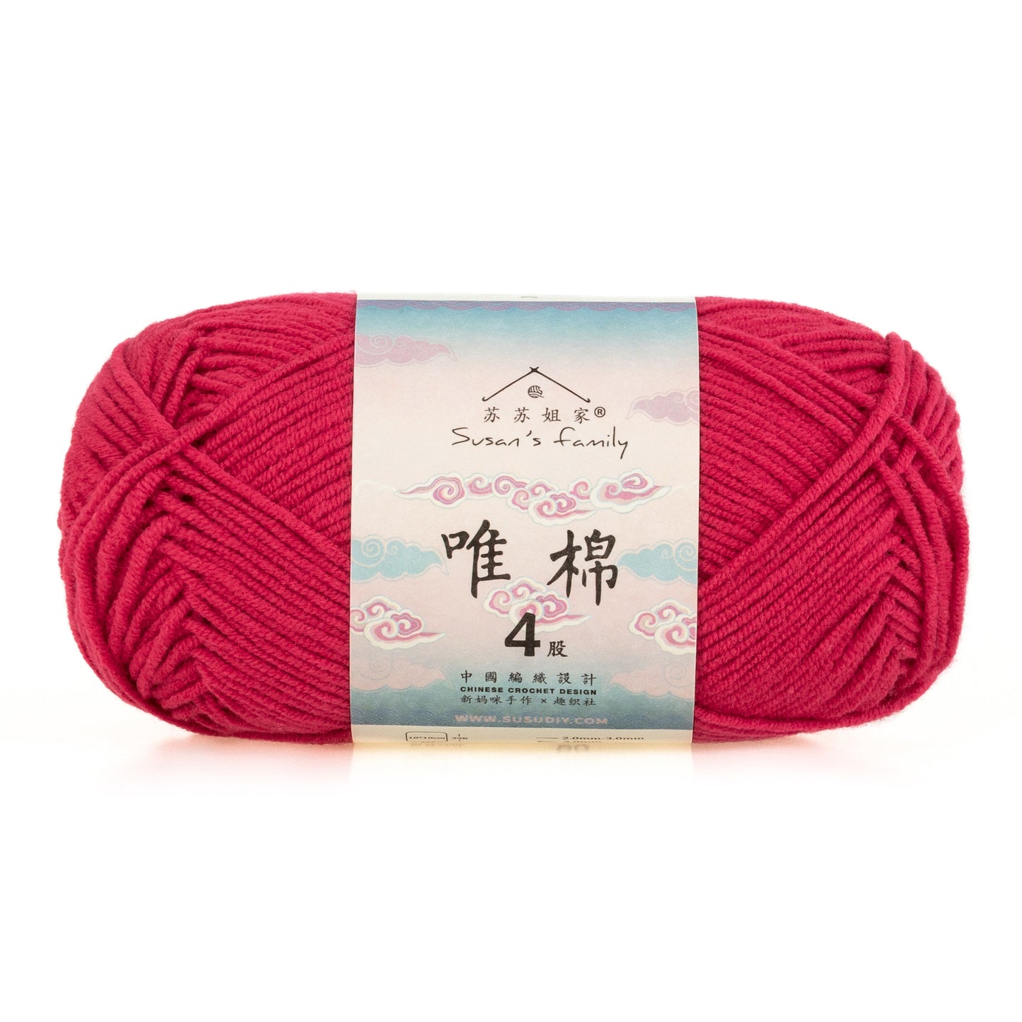 Combed Cotton 4 ply 1 pack- 60 Cotton 40 Acrylic Yarn | Susan's Family