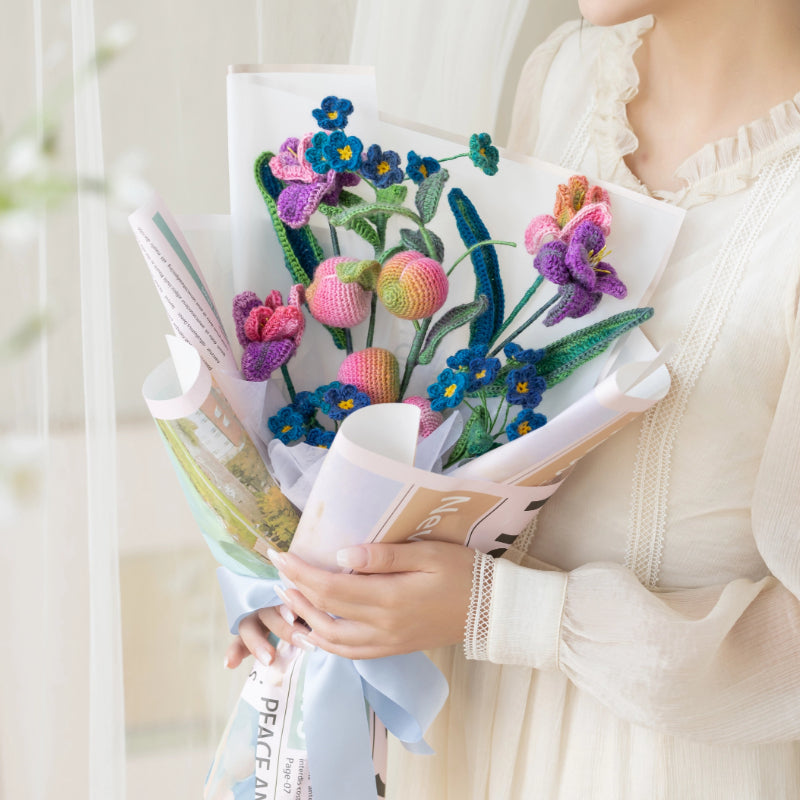 Blossoming Bond Bouquet Crochet Yarn Kit