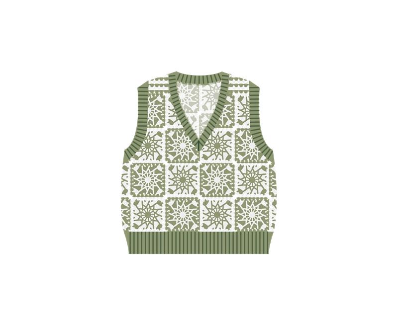 Cherry Blossom V-neck Vest Crochet Yarn Kit | Retro Nostalgia Series | Susan's Family