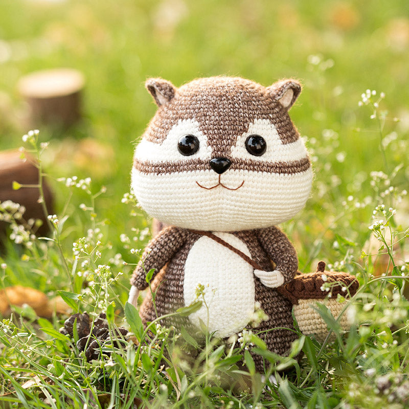 Chipmunk Toy Crochet Yarn Kit | Forest Series | Susan's Family