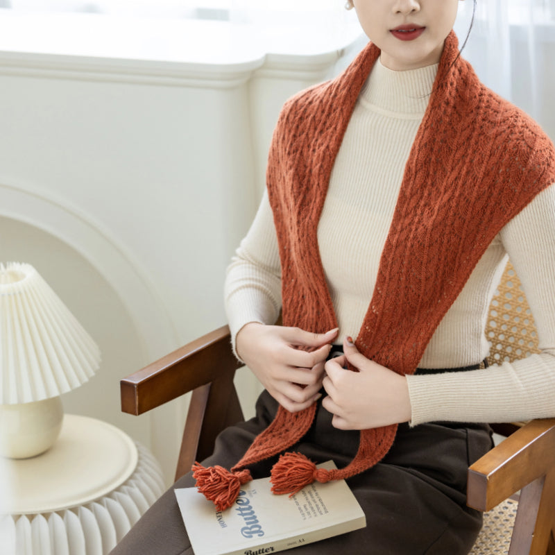 Morning Breeze Cashmere Scarf Crochet Yarn Kit