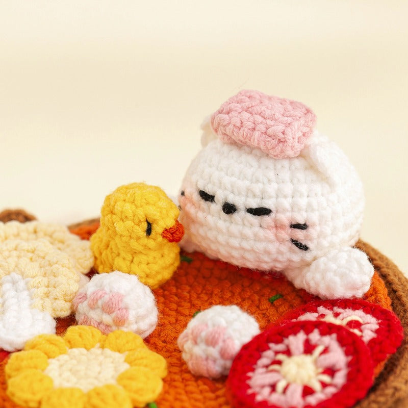 Kitty Hotpot Storage Box Crochet Yarn Kit | Susan's Family