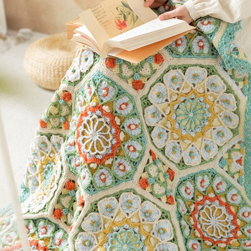 Casablanca Patchwork Blanket Crochet Yarn Kit | Silk Road Series | Susan's Family