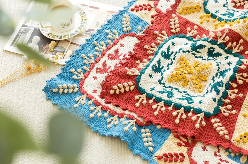 Relievo Intarsia Blanket Crochet Digital Pattern