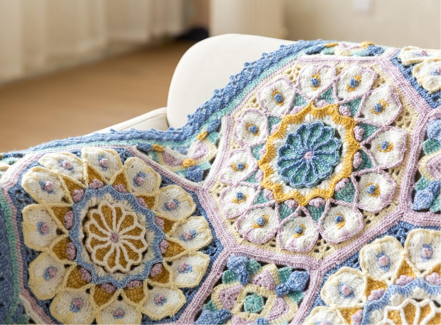 Casablanca Patchwork Blanket Crochet Yarn Kit | Silk Road Series | Susan's Family