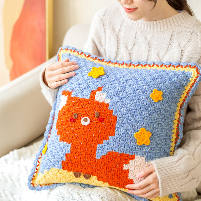 Little Prince Cushion Cover Crochet Yarn Kit | Susan's Family