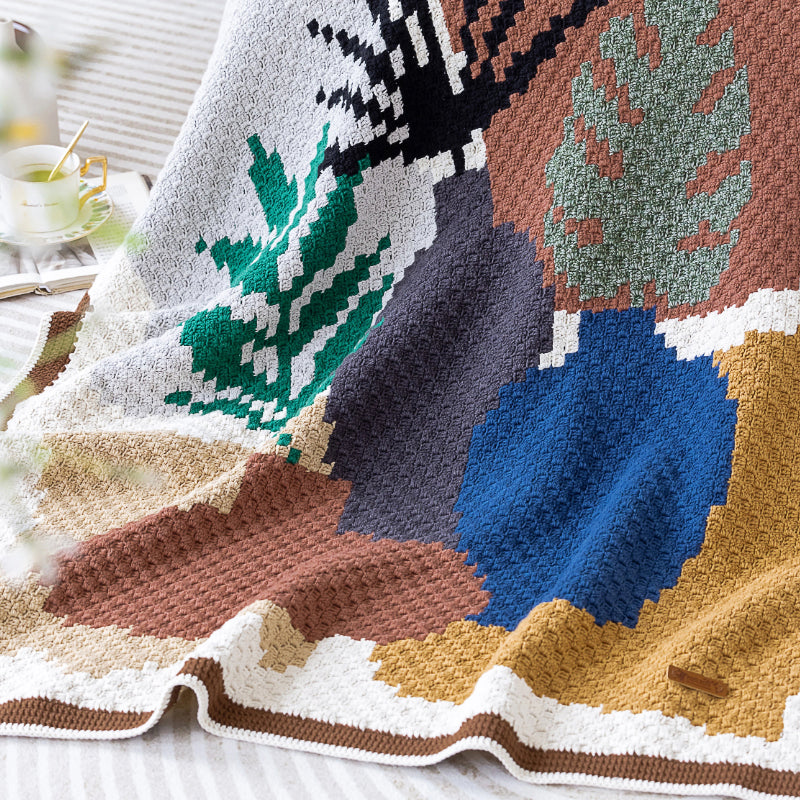 Plant Pixel Blanket Crochet Digital Pattern