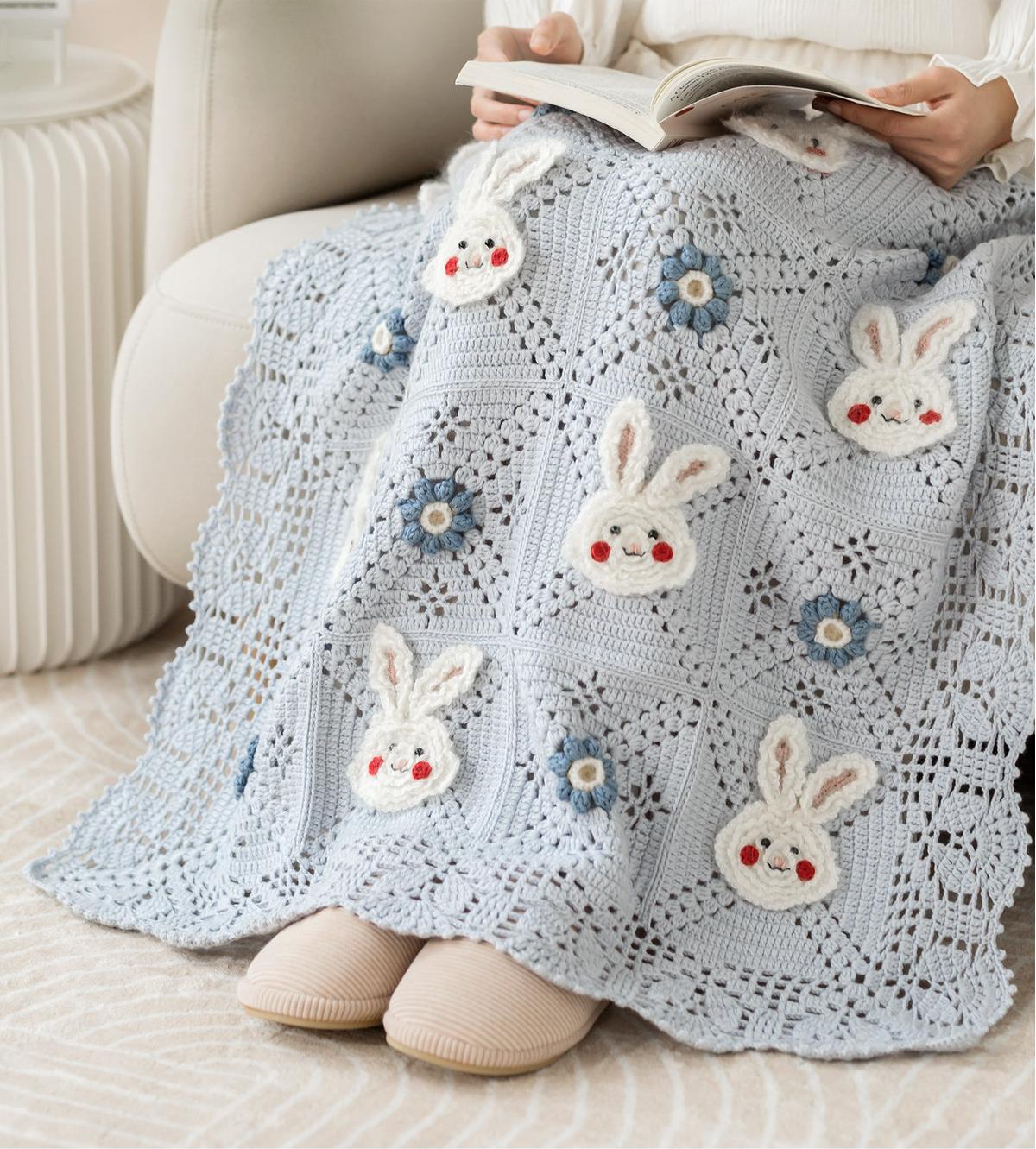 Bunny Patchwork Blanket Crochet Pattern