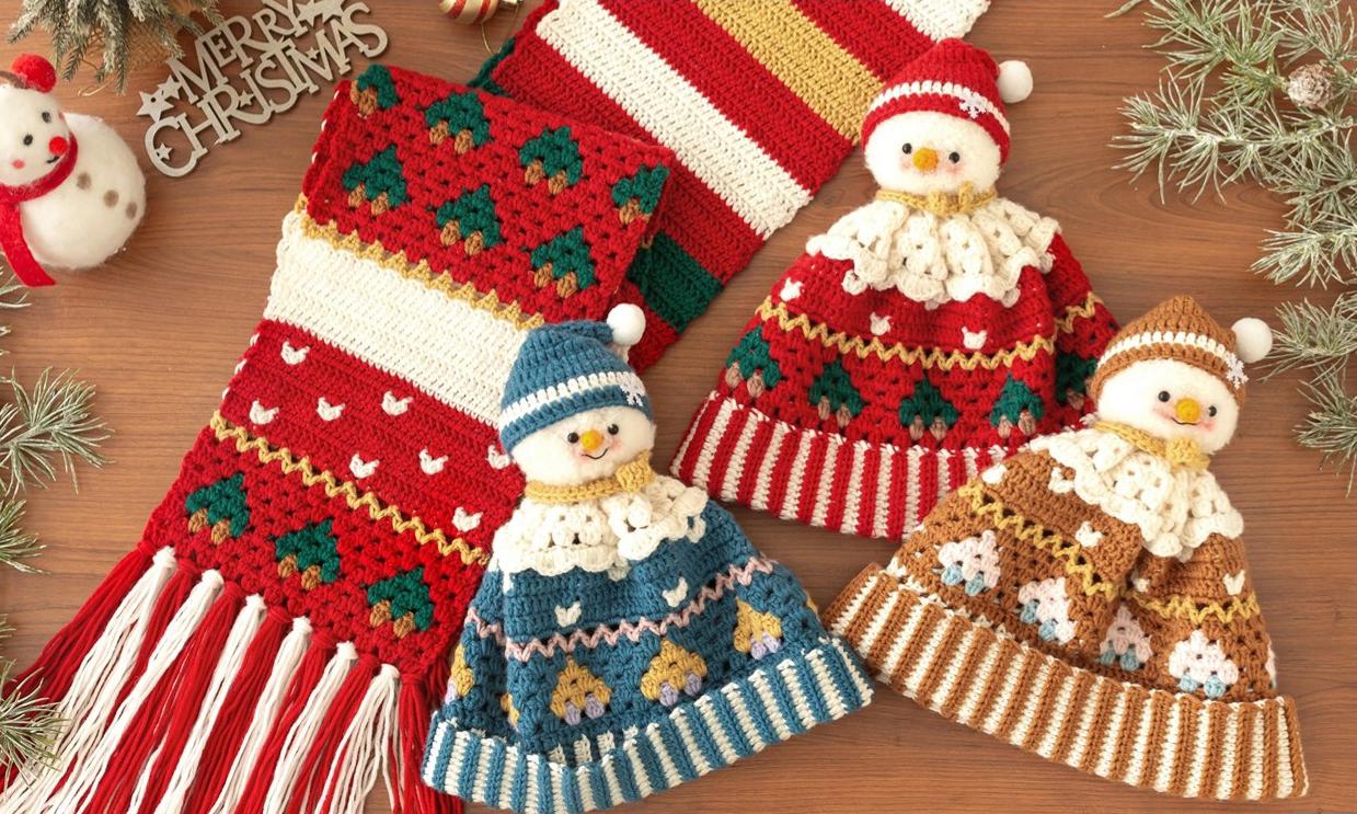 Snowman Winter Set Crochet Yarn Kit | Susan's Family