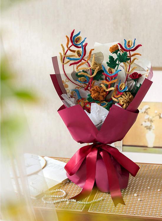 Auspicious Bird Bouquet Crochet Yarn Kit | Chinese Aesthetics Series | Susan's Family