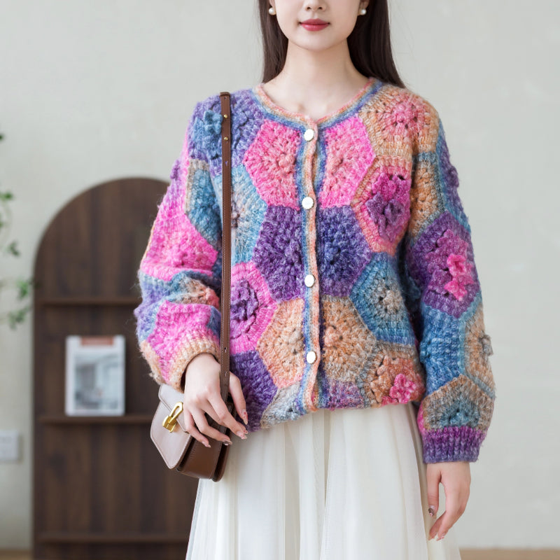 Dawn Blossom Cardigan Crochet Yarn Kit | Herbal Chronicle Series | Susan's Family