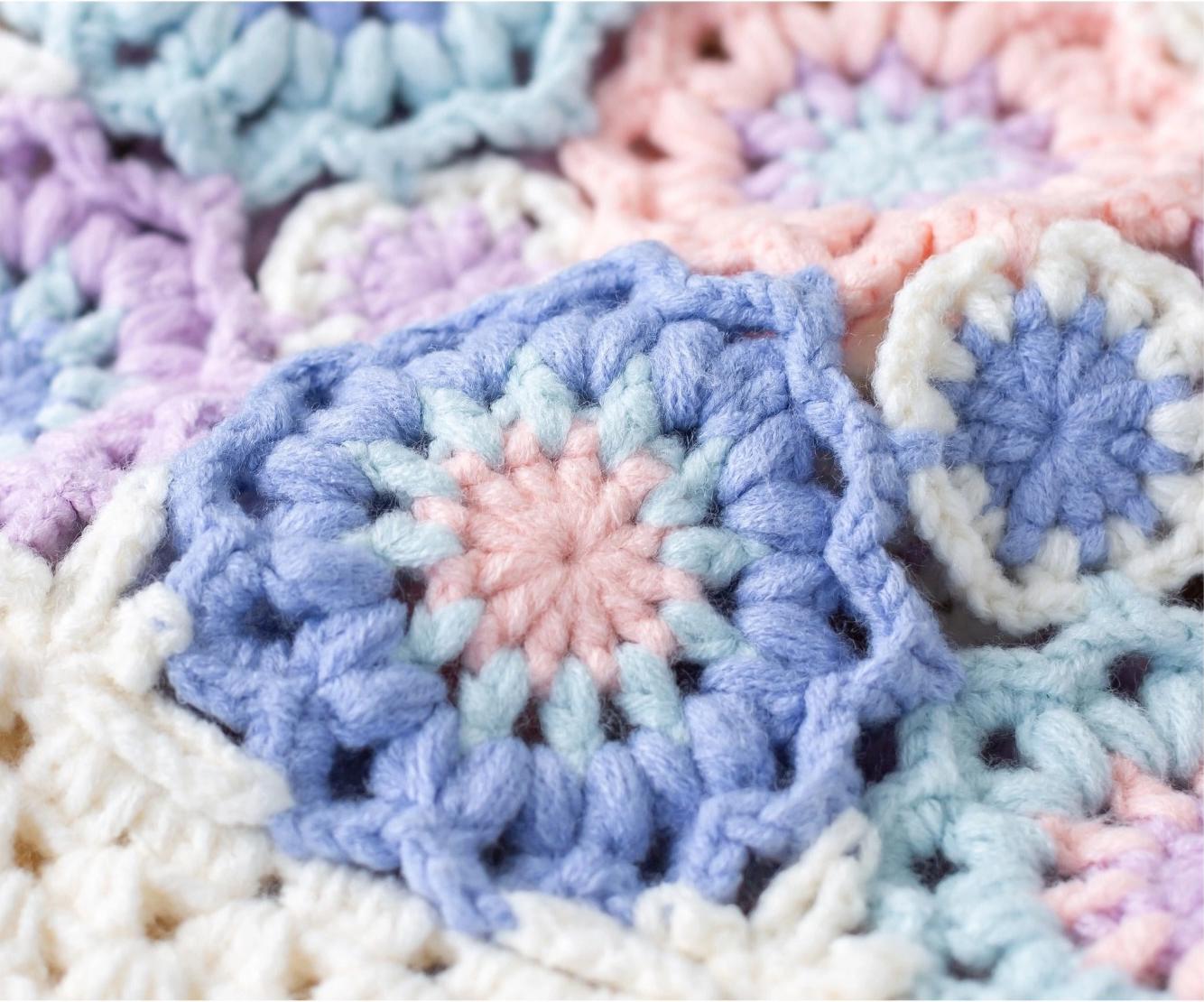 Spring Ripple Patchwork Bag Crochet Yarn Kit