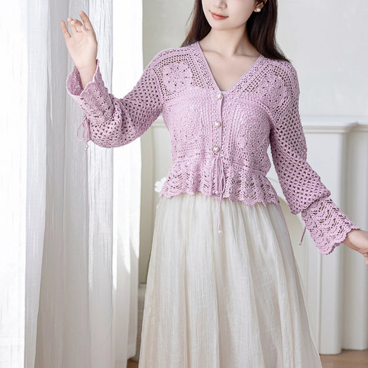 Ling Lace Cardigan Crochet Yarn Kit