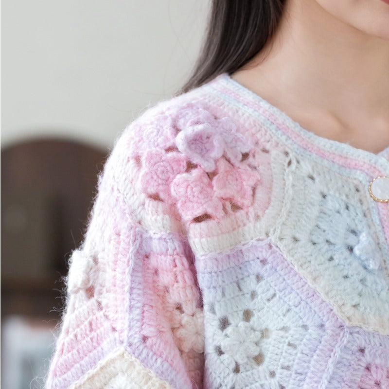 Dawn Blossom Cardigan Crochet Yarn Kit | Herbal Chronicle Series | Susan's Family