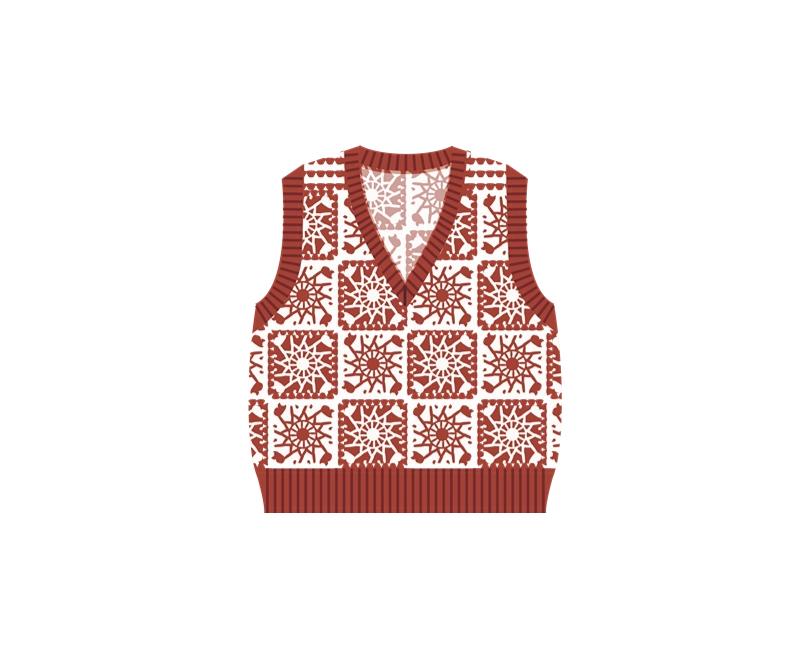 Cherry Blossom V-neck Vest Crochet Yarn Kit | Retro Nostalgia Series | Susan's Family