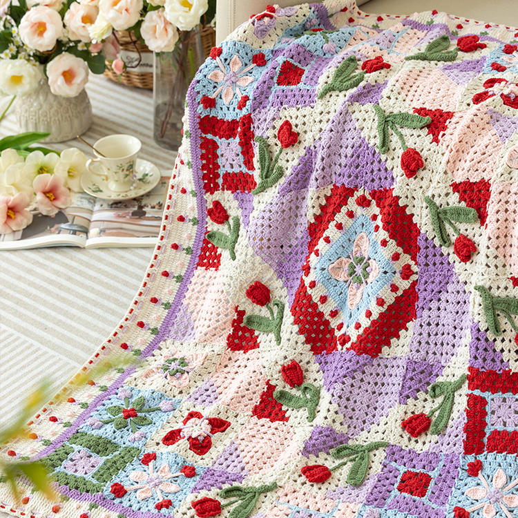 Tulip and Windmill Blanket Crochet Yarn Kit | Cosmoplitan Aesthetics | Susan's Family